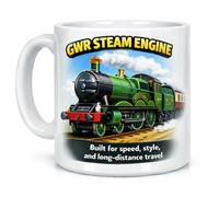 GWR Steam Engine Classic British Railway Illustration Gift Mug