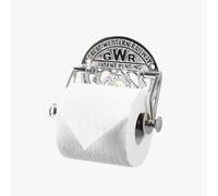 Assorted Collections GWR Toilet Roll Holder - Wall Mounted - Victorian Style Toilet Paper Holder for Bathroom - Novelty Brass Toilet Roll Holder - Easy Installation - Included Hardware - Silver
