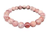 GWSGSFAS 1pc 8mm Mauve Kunzite Rare Cat Eye Bracelet【Natural stone color random】-18cm