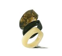 GWSGSFAS Exaggerated Heterotypic Massive Resin Bracelet Statement Oversized Irregular Bangles Chunky Charms Jewelry for Women-Cream color