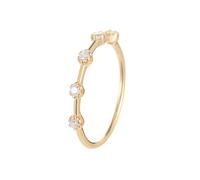 GWSGSFAS S925 Silver Micro-Inlaid Zircon Ring for Women Exquisite Small Star Track Index Finger Ring-silver-5
