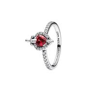 GWSGSFAS Valentine's Day Gift Red Heart 925 Sterling Silver Elegance Ring For Women Jewelry Rings For Wedding Party-8-r-8