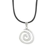 GWSGSFAS Y2K Spiral Vortex Pendant Necklace for Men and Women Vintage Hand-woven Leather Cord Chain Necklace Rock Style Jewelry Accessories-Sun