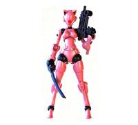 GWTCTOY 1: 18 Mecha Plastic Action Figures, Swift Female Extraordinary, Mecha Woman, 7 Weapon Modes, 8 Hand Shapes, 10cm Action Figures