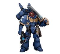 GWTCTOY JoyToy 40K Original Licensed 1:18 Action Figure, CUltramarines Jump Pack Intercessors Sergeant with Plasma Gun and Energy Sword, 12.2 cm Large Kits for Collectible Action Figures