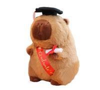 Gwtdtoad Capybara Plush Small | Lovely 2025 Capybara Stuffed Toys - Huggable Doll Doctoral Hat Souvenir For Adult Children