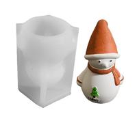 Gwtdtoad Christmas Silicone Molds, 3D Santa Snowman Mould, Candles Non-Stick Silicone Molds Christmas Shapes, for Halloween Home Desk Holiday Craft Soap Casting