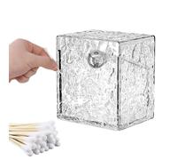 Gwtdtoad Cotton Buds Storage Box, Drill-Free Stylish Dispenser, Wall-Mounted Storage for Cotton Balls, for Storing Lipsticks, Eyeshadow, Hair Clips in the Bathroom