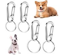 Gwtdtoad Dog Name Plate Clip - Pack of 4 Pet Collar Brand Hooks Quick Clips Dog Cat Positioning Device Attachment Accessories Outdoor Activities Hiking Travel Outdoor