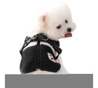 Gwtdtoad Dog Winter Coat,Fleece Lined Pet Clothes with Harness,Back Opening Puppy Coat | for Small Medium Pet Autumn Outdoor Activities