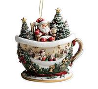 Gwtdtoad Flat Acrylic Christmas Ornaments, 2D Christmas Tree Decoration Pendant, Festive Seasonal Party Decoration for Door Car Interior Backpack Bedside Bookshelf Tote Stair Window