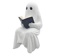 Gwtdtoad Halloween Ghost Statue, Reading Ghost Figure Decoration, Decorative Cute Table Decoration for Living Room, , Bedroom, Indoor, Outdoor