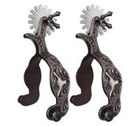 Gwtdtoad Spurs for Cowboy Boots - Equestrian Sports Competition Equipment - Western Horse Spurs - for Jumping Ranch Work Riding Training Competition Games Rancher Horse Trainer Outdoor Enthusiasts