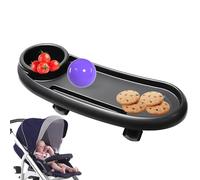 Gwtdtoad Stroller Snack Tray With Cup Holder, Pram Food Tray, Multifunctional Pram Cup Holder With Snack Tray, Reusable Pushchair Cup Holder, Baby Storage Holder With Adjustable Buckle For Strollers