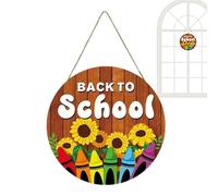 Gwtdtoad Welcome Sign for Classroom, Decorative Signs, First Day of School Decoration, Wooden Board for Indoor and Outdoor Teachers, Students, First Day of School, Nursery, Primary School