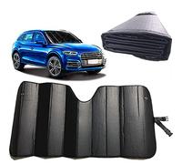 GWUSKDT Car Windshield Sunshade,Car Sun Protector,Foldable Car Front Window Shade-Thicken 5-Layer Bubble for Auto Windshield Sun Shade UV Protection and Heat Reflector 55"x 27.5" (Black)