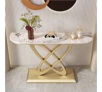 GWWBD Modern Console Table With Metal Base, Entryway Sofa Table,Hallway Table For Living Room, Entryway, Hallyway, Entrance,80 * 30 * 80cm(Color:Gold 1)