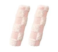 Gwwens Pink 2PCS Soft Auto Rubber Seat Belt Cover Seatbelt Shoulder Pad for A More Comfortable Driving,Suitable for Car Interior Accessorie