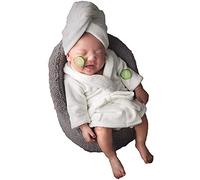 Gwwfe Newborn Photography Prop Bathrobe Towel Set Baby Robe for Spa Makeup Photo Shoot Costume Outfit Props for Infant Boys Girls