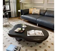 GWWGWW Modern Cloud Coffee Table, Irregular Asymmetrical Pedestal Coffee Table, Cream, L39.4in x W27.6in x H11.8in