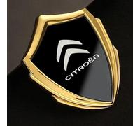 GWWXM Car Emblem Badge Stickers for Citroen Berlingo,3D Metal Logo Decals Sign Front Rear Side Bonnet Boot Lid Boot hood Trunk Fender Flaps Self adhesive Car Decorations Body Styling,black-gold