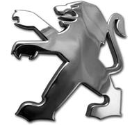 GWWXM Car Emblem Badge Stickers for Peugeot Partner,3D Metal Logo Decals Sign Front Rear Side Bonnet Boot Lid Boot hood Trunk Fender Flaps Self adhesive Car Decorations Body Styling,B-Silver Lion