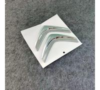 GWWXM Car Emblem for Citroen C1 5-door 3-door,Front Bonnet Boot Lid Trunk Hood Logo Badge Stickers Decals Sign Replacement 3D Metal Car Tuning Exterior Accessories,Silver-logo