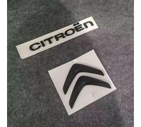 GWWXM Car Emblem for Citroen DS3 Hatchback,Front Bonnet Boot Lid Trunk Hood Logo Badge Stickers Decals Sign Replacement 3D Metal Car Tuning Exterior Accessories,Black-logo+letters