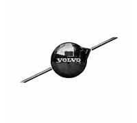 GWWXM Car Emblem for Volvo XC60 2022 2023 2024,Front Grille Logo Badge Stickers Decals Covers Self-Adhesive Sport Black 3D ABS Plastic Metal Car Tuning Decorations Accessories,Without camera