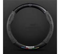 GWWXM Car Steering Wheel Cover for Mazda MX-30,Microfiber Leather Wheel Protective Cover Elastic Soft Anti-slip Interior Accessories Breathable Durable Car Parts,Black