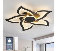 GWYAJTU Flower Ceiling Lighting with Remote Control APP, LED Dimmable 3000K-6000K Chandelier, 36W Modern Ceiling Lights with Timer for Bedroom Kitchen Living Room Office