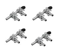 GWYAN 4 Pcs Stainless Steel Air Splitter Flow Control Valve 2-Way Fish Tank Air Flow Control Lever Valve Distributor Splitter Aquarium Control Valve Accessories