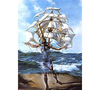 GWYDYB Adult Paint by Numbers DIY Oil Painting Kit Creative Home Art Decor - Salvador Dali Surrealism 40×50cm