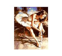 GWYDYB Paint by Numbers for Adults Children - Ballerina Ligare Shoelaces - DIY Digital Painting by Numbers Kits on Canvas