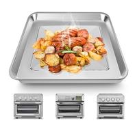 GWYXC Air Fryer Basket Tray Replacement for Cuisinart Air Fryer Mini Oven 7 in 1 17L TOA-60 65 70 Toaster Air Fryer Convection Oven, Stainless Steel Air Fryer Mesh Basket Rack Accessories Parts