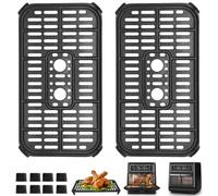 GWYXC Air Fryer Replacement Parts for Breville Halo Flexi 11L VDF130, 2 Pieces Set 8.98" ×4.92"×0.71" Air Fryer Accessories Roasting Tray Grill Rack Pan Plate Baking Tray Crisper Plate，Dishwasher Safe