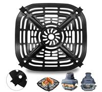 GWYXC Air Fryer Replacement Parts for Ninja Crispi Portable 3.8L 4 in1 FN101UKGY Air Fryer Accessories Grill Pan Plate Crisper Plate Rack Tray with Rubber Bumpers