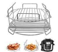 GWYXC Air Fryer Replacement Parts for Ninja Foodi OP450UK OP500UK 7 in 1 7.5L Electric MAX Multi-Cooker Pressure Cooker, Stainless Steel Air Fryer Wire Rack Baking Rack Accessories, Dishwasher Safe
