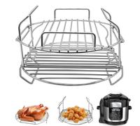 GWYXC Air Fryer Replacement Parts for Ninja Foodi OP500UK 7 in 1 7.5L Electric MAX Multi-Cooker Pressure Cooker, Stainless Steel Air Fryer Wire Rack Baking Rack Accessories, Dishwasher Safe
