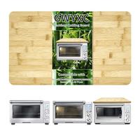 GWYXC Bamboo Cutting Board for Breville BOV800XL 845BSS 860BSS Smart Oven Convection Toaster Oven, 17.8" × 10.8" Toaster Oven Accessories With Heat-Resistant Non-Skid Silicone Feet,100% Organic Bamboo
