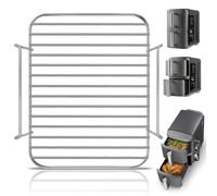 GWYXC Luftfritteuse Ersatzteile für Ninja SL401 DoubleStack XL 2 Korb-Luftfritteuse, 21,6 x 18,3 x 4,6 cm, Edelstahl, Luftfritteuse, Drahtgestell, Zubehör, Braten, Dampfgarer, Grillroste,