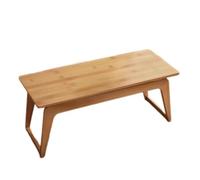 GWZHQIF Coffee Table for Living Room, Modern Rectangular Tea Table with Sturdy Wooden Legs, Non-Foldable Minimalist Desk for Small Spaces Bedroom Tearoom(Size:80x37x34cm,Color:Natural wood)