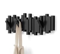 GWZHQIF Piano Key Coat Rack,Foldable Wall Art Hooks Minimalist Design,Suitable for Hallways Bedrooms and Bathrooms,Space-saving Solution for Keys Clothing Hats(Size:41x20cm,Color:Black)