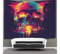 GWZOYTTDE 3D Skull Printed Wall Blanket Home Decoration Bedding Poster Wall Art Tapestry Tapestries Wall Hanging Soft Polyester for Living Room Bedroom Dorm Decor 100cmx150cm
