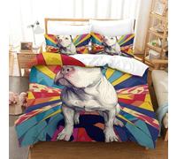 GWZOYTTDE DOG 3D Printed Quilt Cover 3 Pieces Bedding Soft Easy Care with Zipper Closure，Pillowcases for Teens And Adults King（220x240cm）
