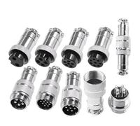 GX12 GX16 GX20 Connectors 2/3/4/5/6/7/8/9/10/12/14/15 Pin(GX16 Docking,Panel Connector_5SETS(Male Female)_7P)