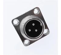 GX12 Square Base Connector Flange Socket 2 Pin 3pin 4pin 5pin 6pin 7pin Diam 12mm 1Pcs(3P)