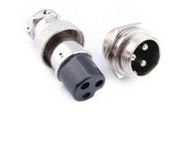 GX16 3-Pin Aviation Connector Screw Type Waterproof Metal Socket For Data Acquisition Control Systems Audio Video