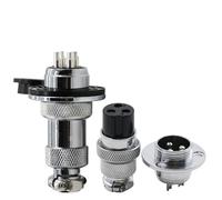 GX20 Electrical Connector With Flange 2/3/4/5/6/7/8/9/10/12/14 Pins Core Aviation Sockets 250V 1Pcs(4 pin)