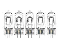 GX6.35 Halogen Light Bulbs 650W 240V 3400K BVM 64540 Halogen Tungsten Lamp Bulb, Clear Capsule 2 Pin Warm White Non-Flicker, Ideal for Photography, Ceiling Lights, 5 Packs